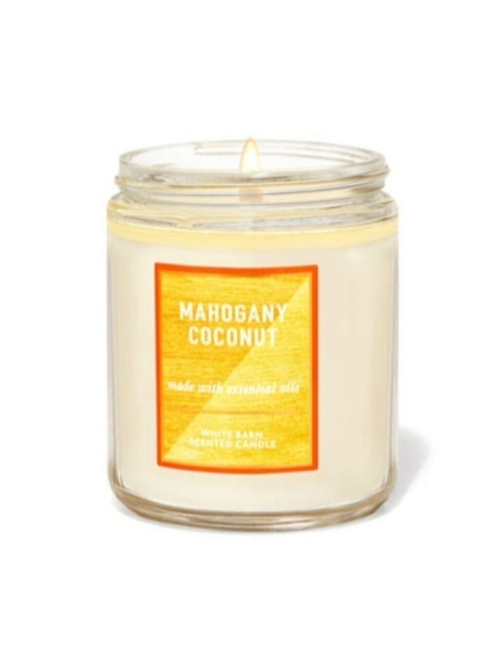 MAHOGANY COCONUT SINGLE WICK CANDLE